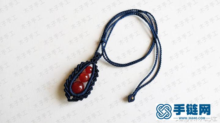 项链绳尾扣的编法图解，玛瑙珠项链编织教程