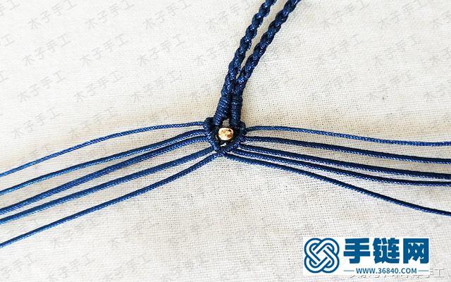 项链绳尾扣的编法图解，玛瑙珠项链编织教程