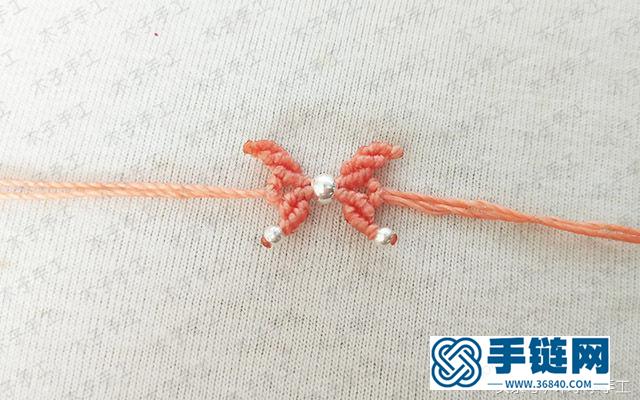 蝴蝶手链的编织教程和图解