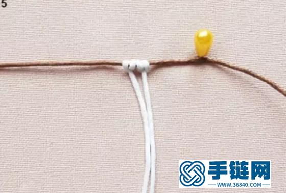 斜卷结耳环教程图解，手工编织中国风饰品