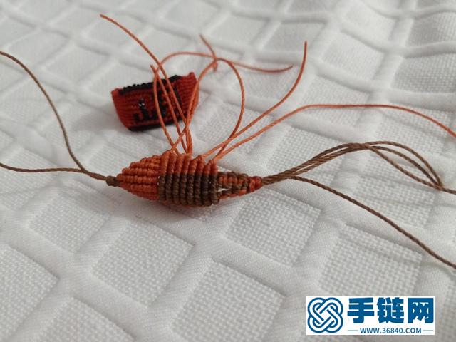 手工绳编立体小挂件，diy手工钥匙扣小虾