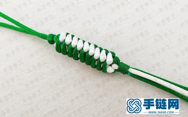 玉米结包包挂件编织图解
