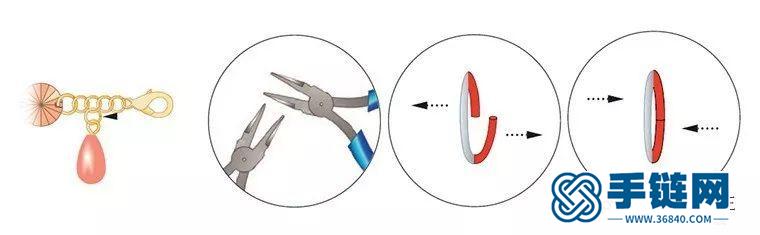 施华洛世奇水晶和珠子打造闪亮弹簧吊坠手链，附制作图解教程