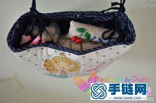 居家森系装饰挂件手工DIY教程，文艺范INS风布艺挂袋图解，宝妈收