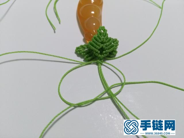 玛瑙玉髓藤豆吊坠编绳教程