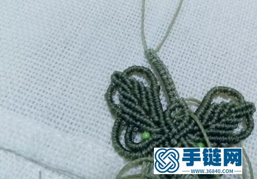 绳结吊坠、挂件上编个蝴蝶，真的很好看，编绳手工附教程