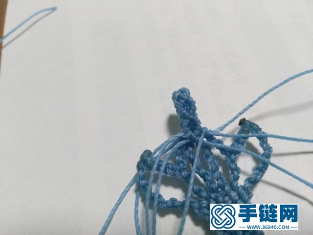 【编绳教程】蓝莲花——玛瑙玉髓豆子吊坠项链