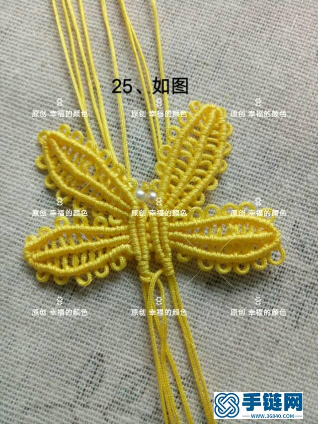 蜻蜓编织图解大全，之蕾丝蜻蜓编织做法