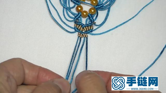 DIY绳编小课堂，学习编织雪花毛衣链吊坠的方法（图解2