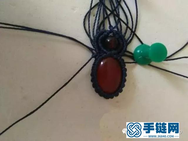 「编绳教程」蛛翼吊坠制作及几种包石头的小窍门