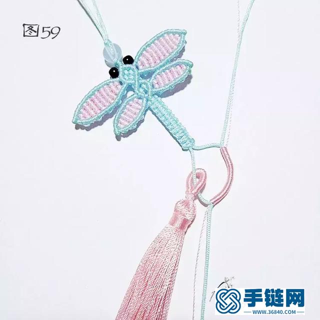编绳蜻蜓图解教程，教你如何用红绳子编蜻蜓