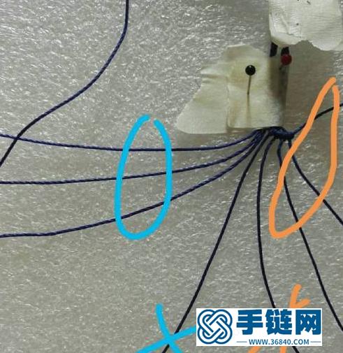 「教你编绳」做一款鱼尾状的书签或者吊坠，教程简单明了