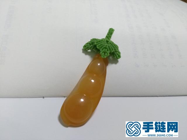 玛瑙玉髓藤豆吊坠编绳教程