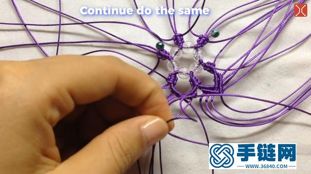 绳编DIY，教你神秘雪花吊坠的编织方法，步骤详细，简单易学哦