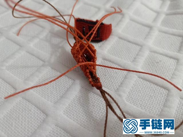 手工绳编立体小挂件，diy手工钥匙扣小虾