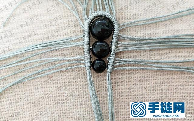 玛瑙项链吊坠编织图解