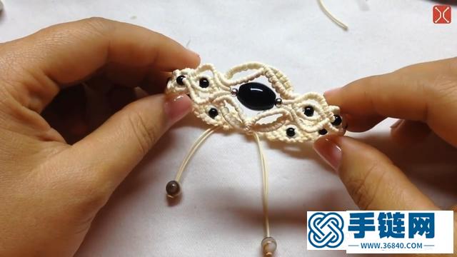 黑曜石编织手链编法图解，简单好看的编绳方法
