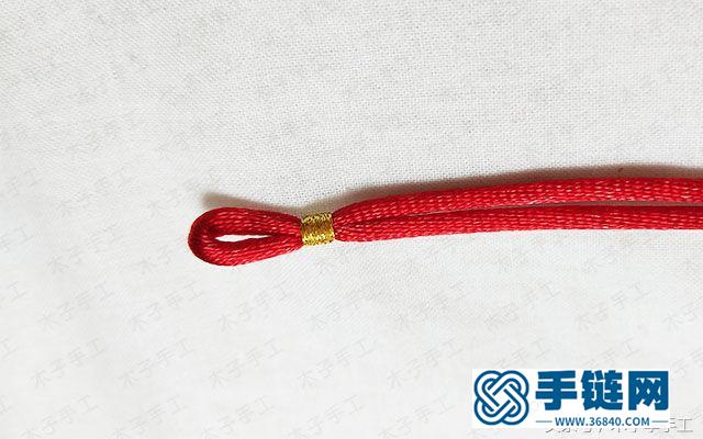超简单桂花结红绳手链编织教程