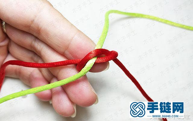 超简单桂花结红绳手链编织教程