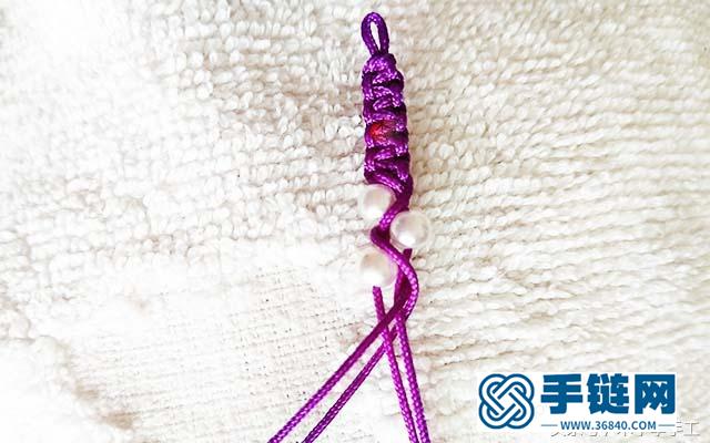 玉线编织教程图解，最简单平结手绳编法