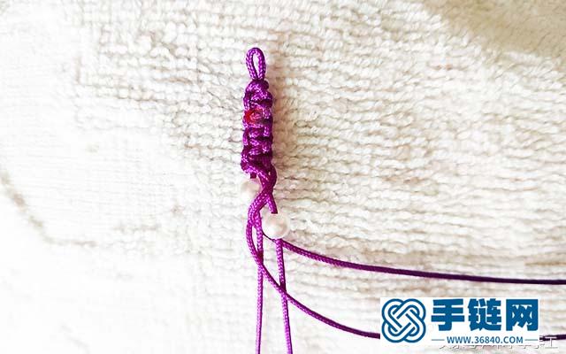玉线编织教程图解，最简单平结手绳编法