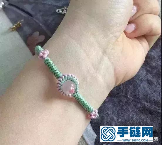 桃花手链、幸运带手链编织手链教程