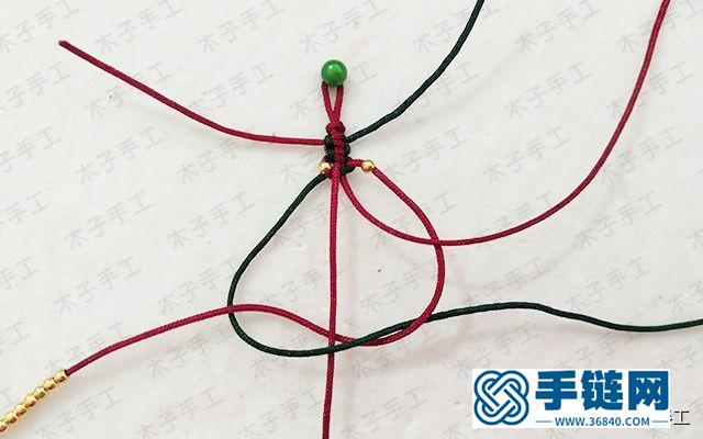 平结十字手链的编法图解