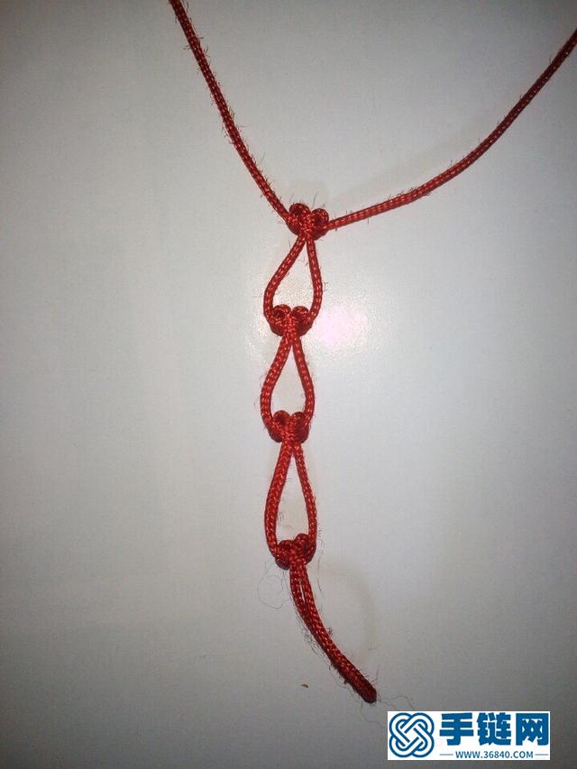 红绳手链图解、红绳几种编法！