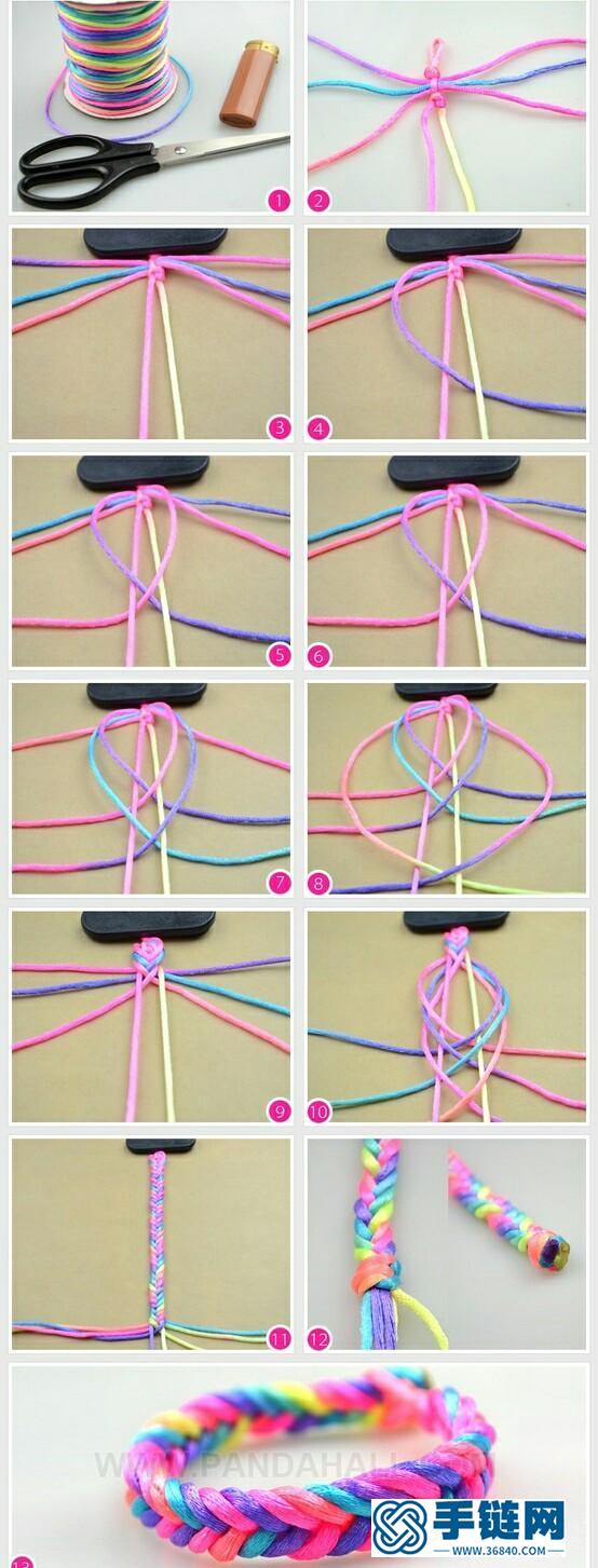 超漂亮的手绳编织教程，送给喜欢diy的你们