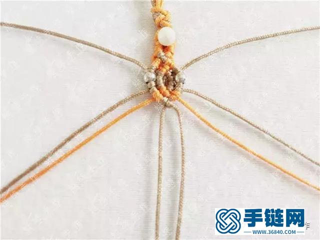手工编绳，用六根线自制一条漂亮的手链，创意饰品