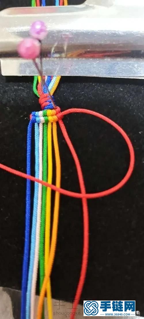 七彩手绳编织教程 , 儿童五彩绳手链详细教程