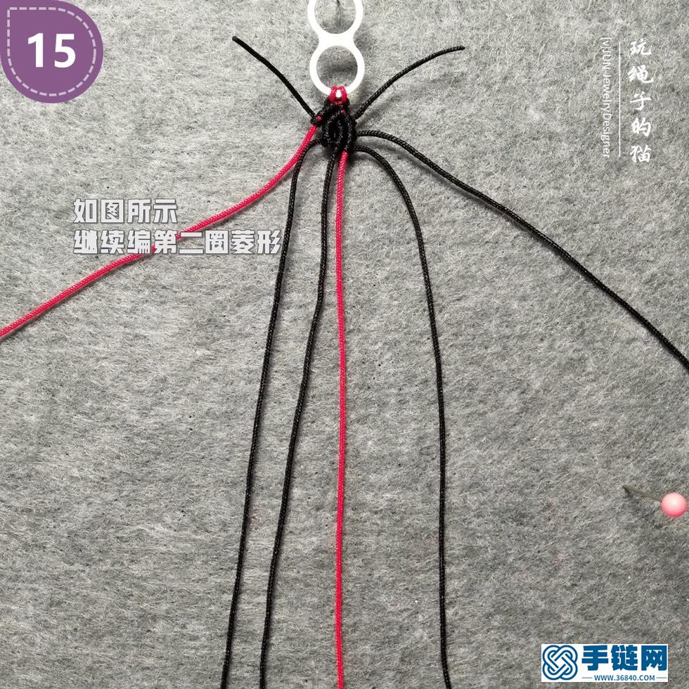 手绳编法大全图解之一 , Macrame彩云手链