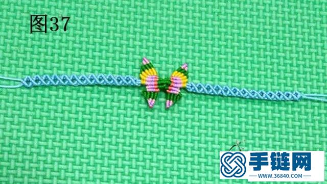 22种手链编织教程图解之一,蝴蝶手链编法