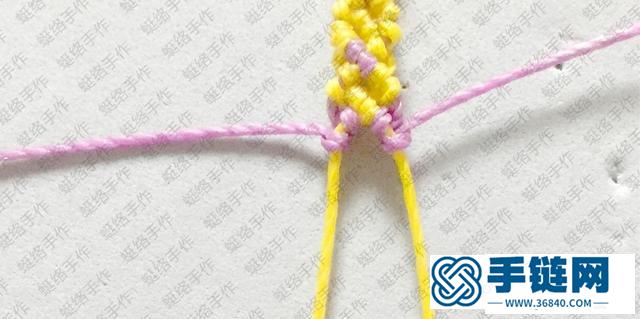 0.65蜡线双色手链编织教程,教你用两色绳子编手链