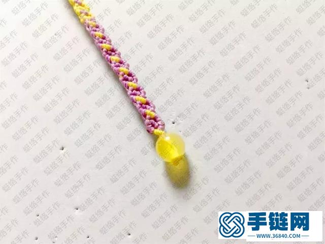 0.65蜡线双色手链编织教程,教你用两色绳子编手链