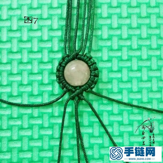 单珠手链的编织绳编法，教你一颗圆珠怎么编手链