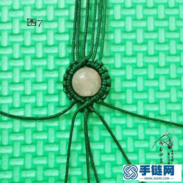 单珠手链的编织绳编法，教你一颗圆珠怎么编手链
