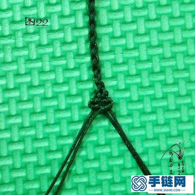 单珠手链的编织绳编法，教你一颗圆珠怎么编手链