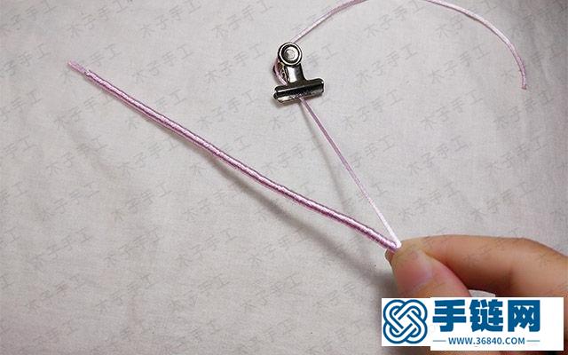 手链编织教程图解，端午红绳做法
