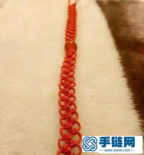 平安红绳手链编织教程