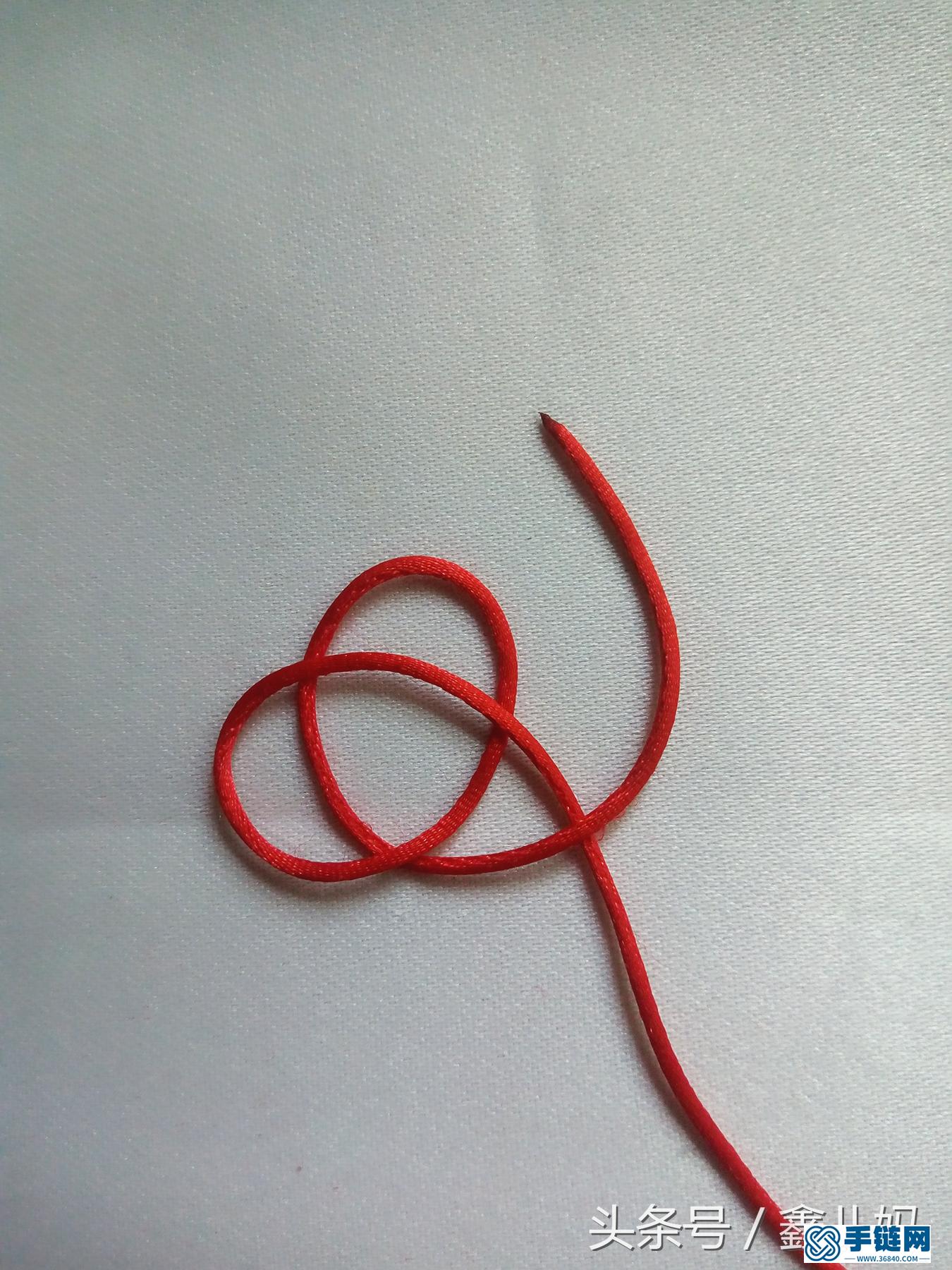 简单红绳手链编法，附菠萝扣教程步骤