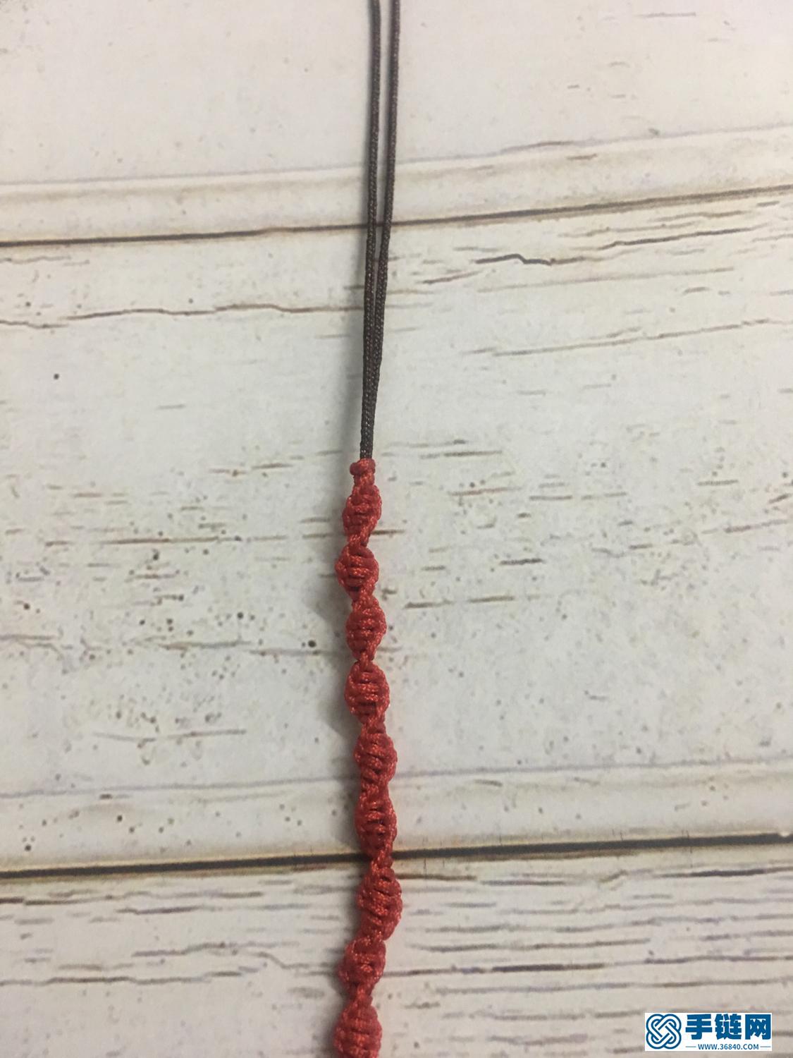红翡圆珠项链绳编法图解