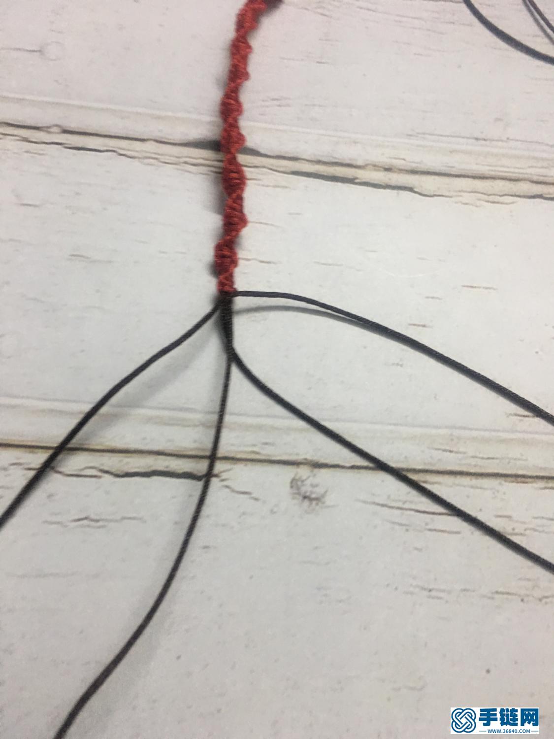 红翡圆珠项链绳编法图解