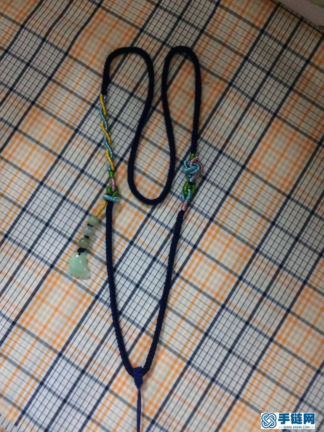华丽项链绳子的编织方法，彩色绕线曼陀罗颈链做法