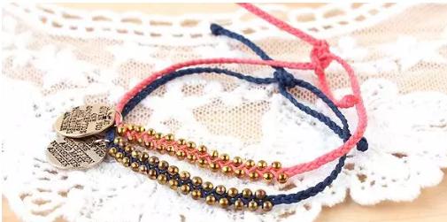 教你编织优雅复古的韩国编绳串珠手链