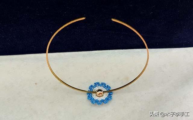 用铜圈和珠子组合出来的太阳花手链，你爱了吗