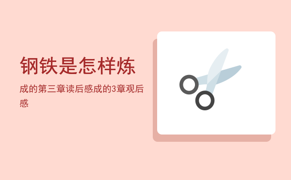 钢铁是怎样炼成的第三章读后感(钢铁是怎样炼成的第三章读后感500字)
