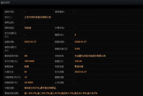 718116天奈转债值得申购吗