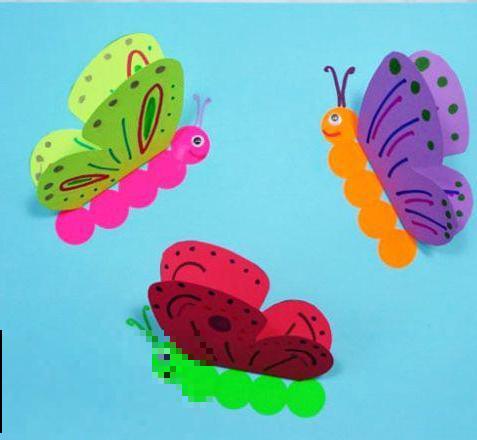 用卡纸蝴蝶和花卉折法教程图解