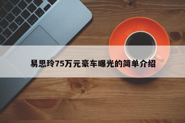 易思玲75万元豪车曝光的简单介绍 